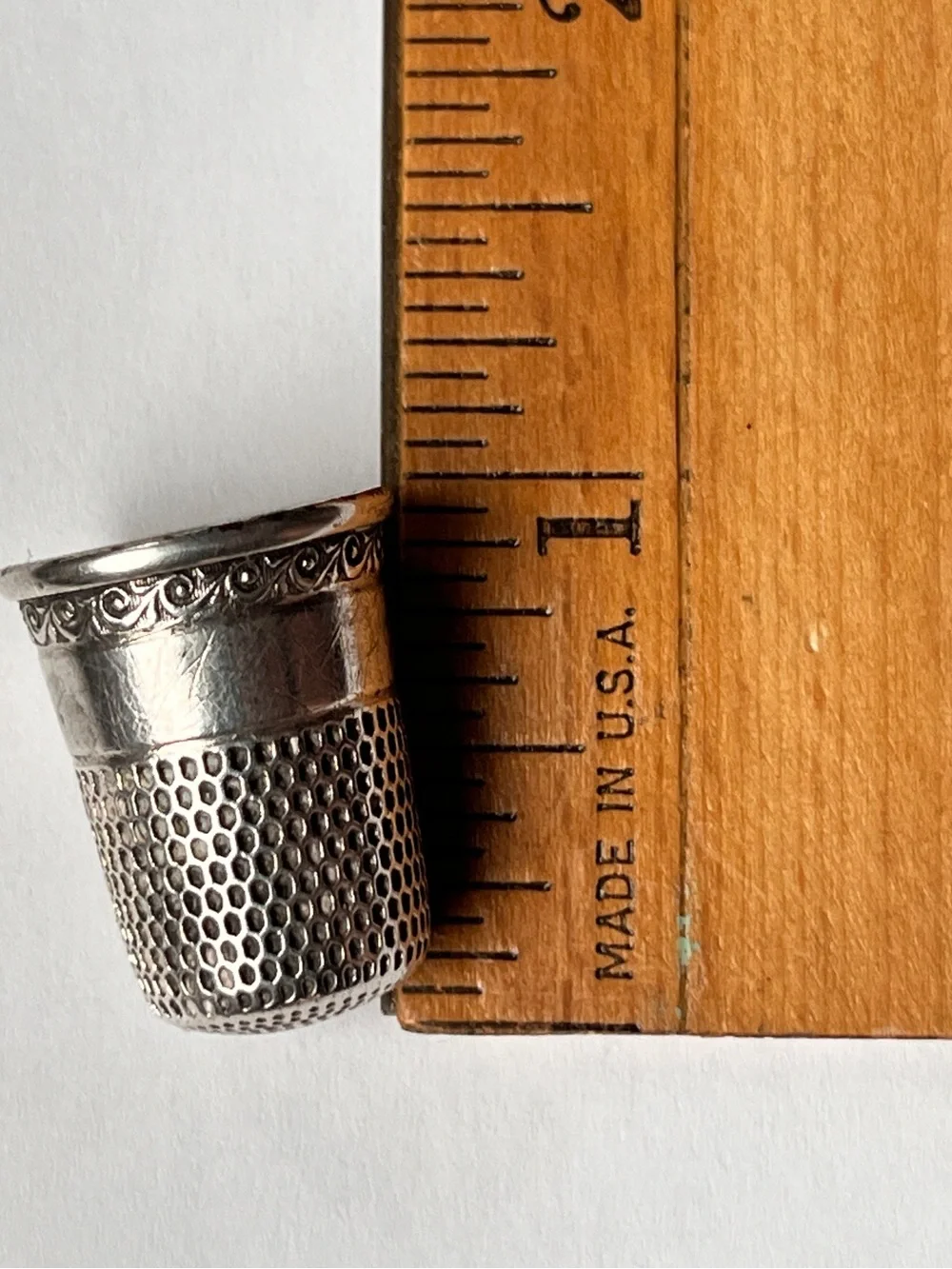 Antique Sterling Silver Simons Bros. Thimble Size 11